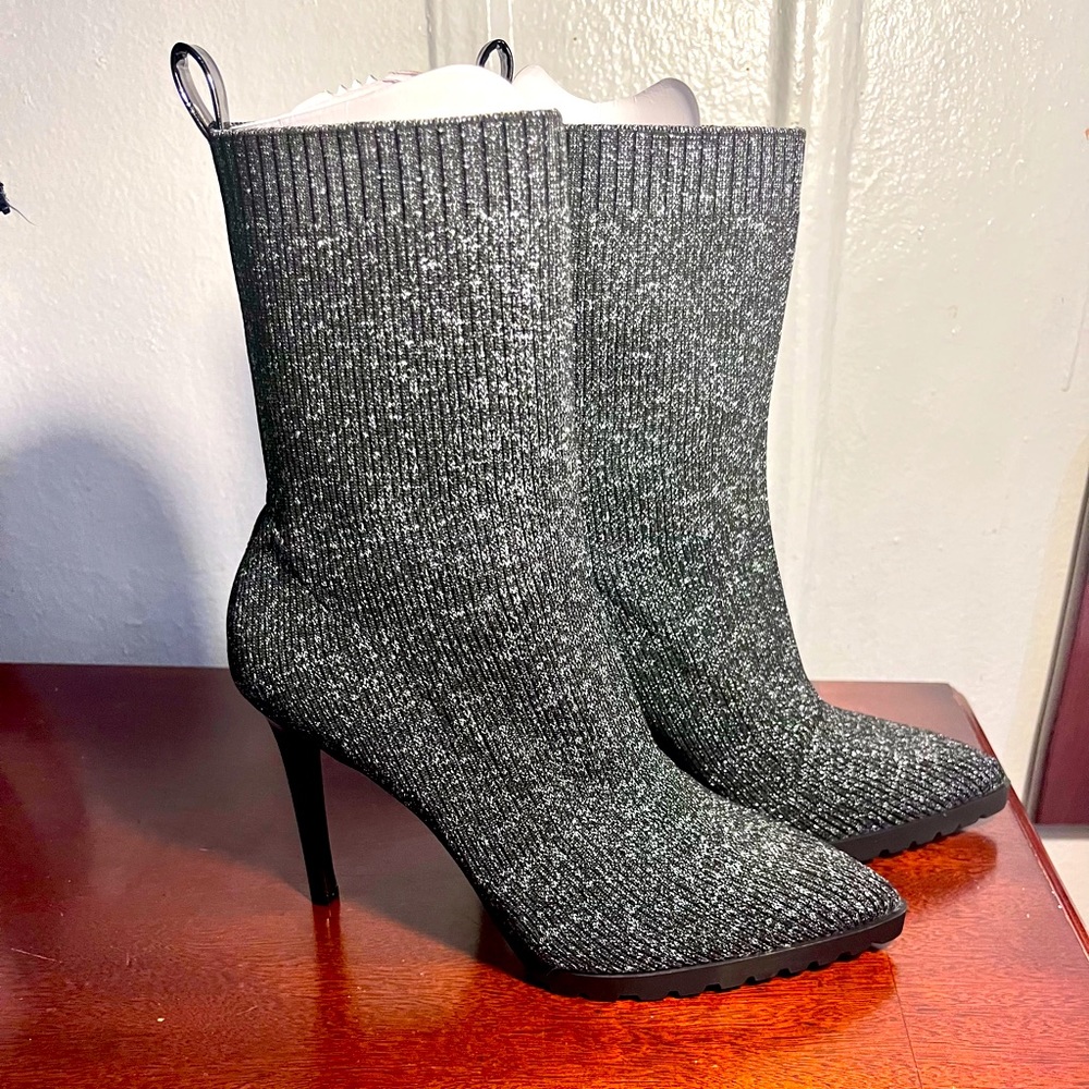 glitter high heels boots 8M